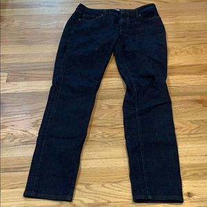 Loft dark wash blue jeans, curvy skinny, size 8/29